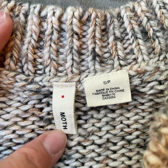 MOTH {Anthro} mixed media sweater | size small - Picture 4 of 8